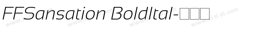 FFSansation BoldItal字体转换
